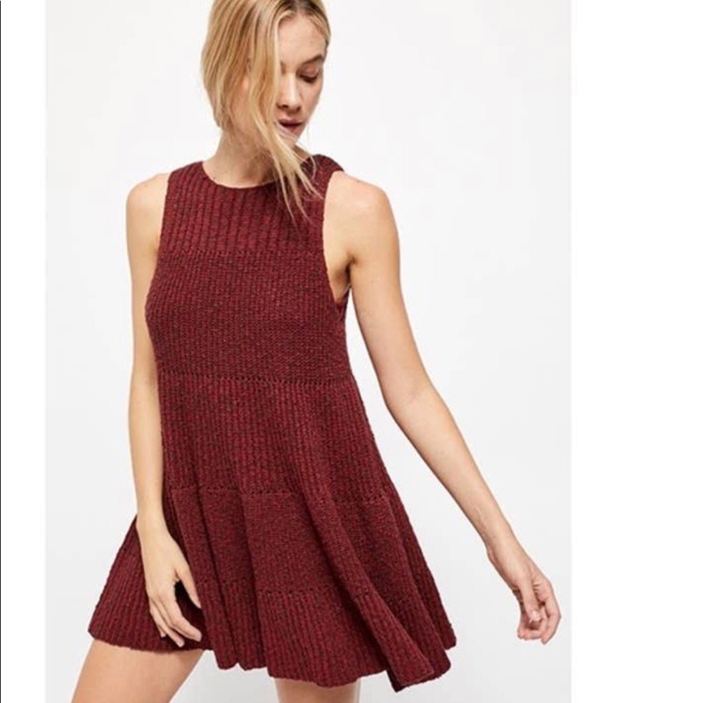 Free people Bittersweet Combo waterfall Ruffle Mini Dress Sz- Xs